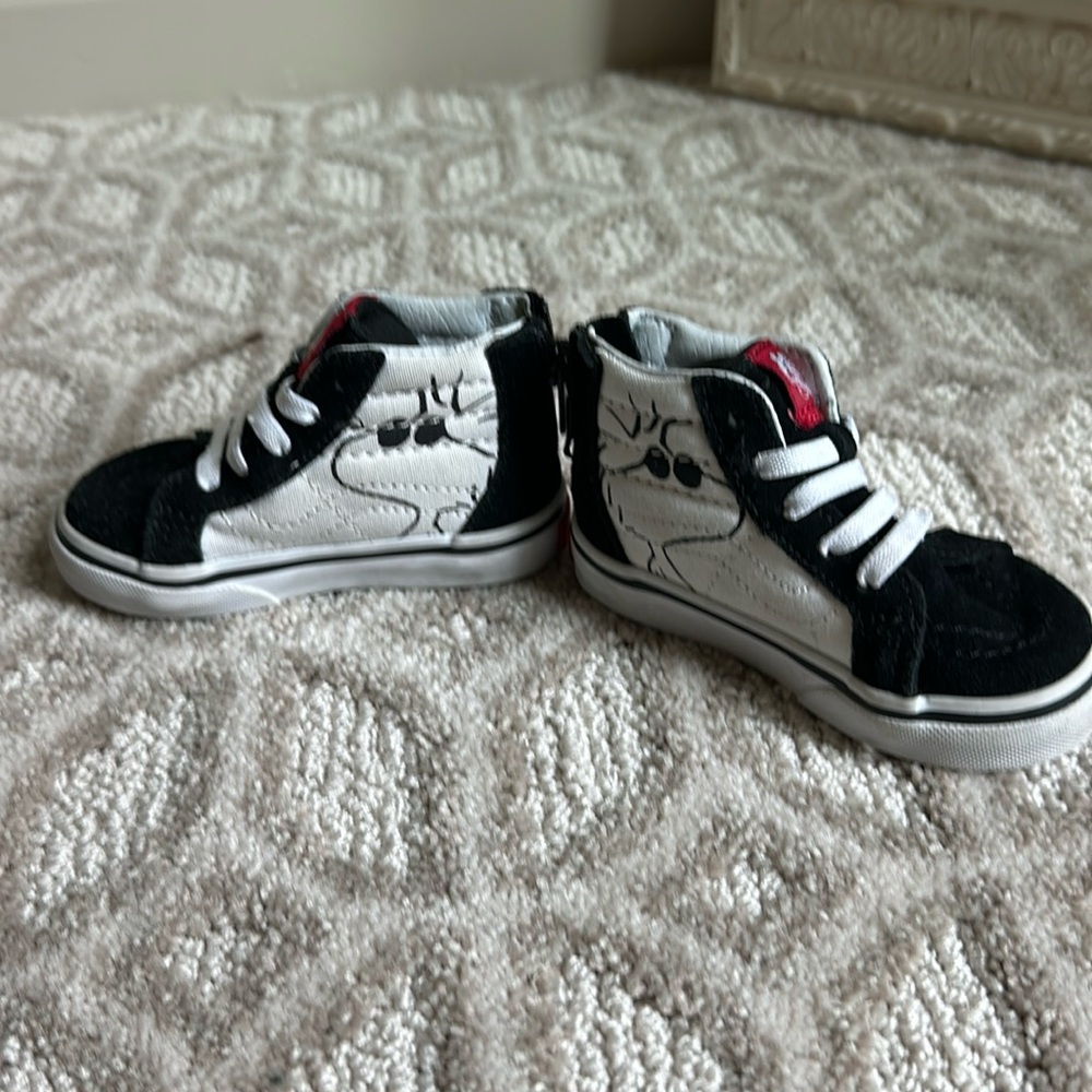Toddler kids size 5 Snoopy vans. Used condition. See photos.